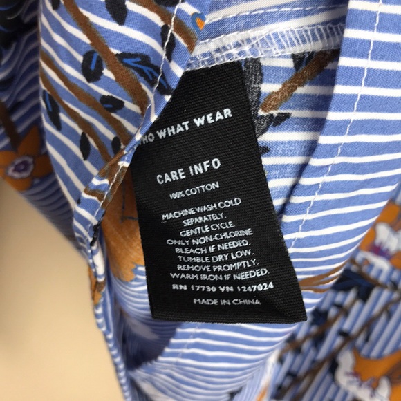 Who What Wear Striped Bell Sleeve Top Shirt #803 - Picture 5 of 5